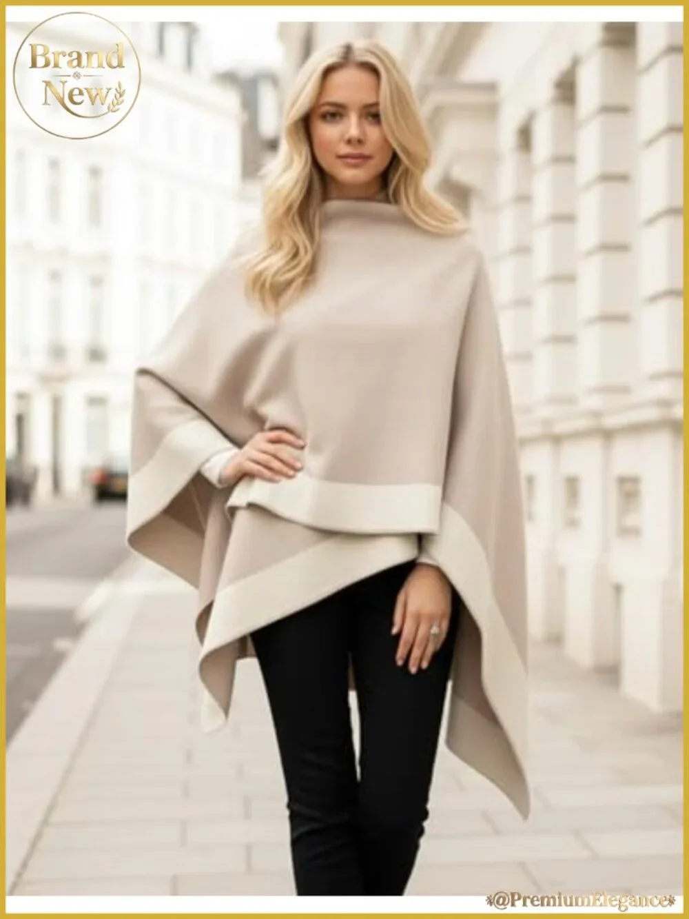 Reversible Open Front Poncho Shawl Wrap Cape Cardigan One Size